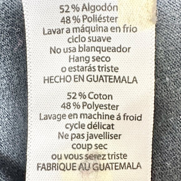 LuLaRoe Irma Tunic Top Womens L Oversized Black Cotton Poly Blend Relaxed Fit SS - Picture 5 of 9